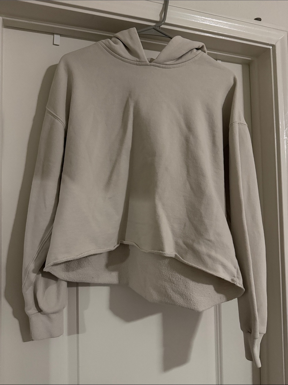 Abercrombie & Fitch Taupe Cropped Hoodie
